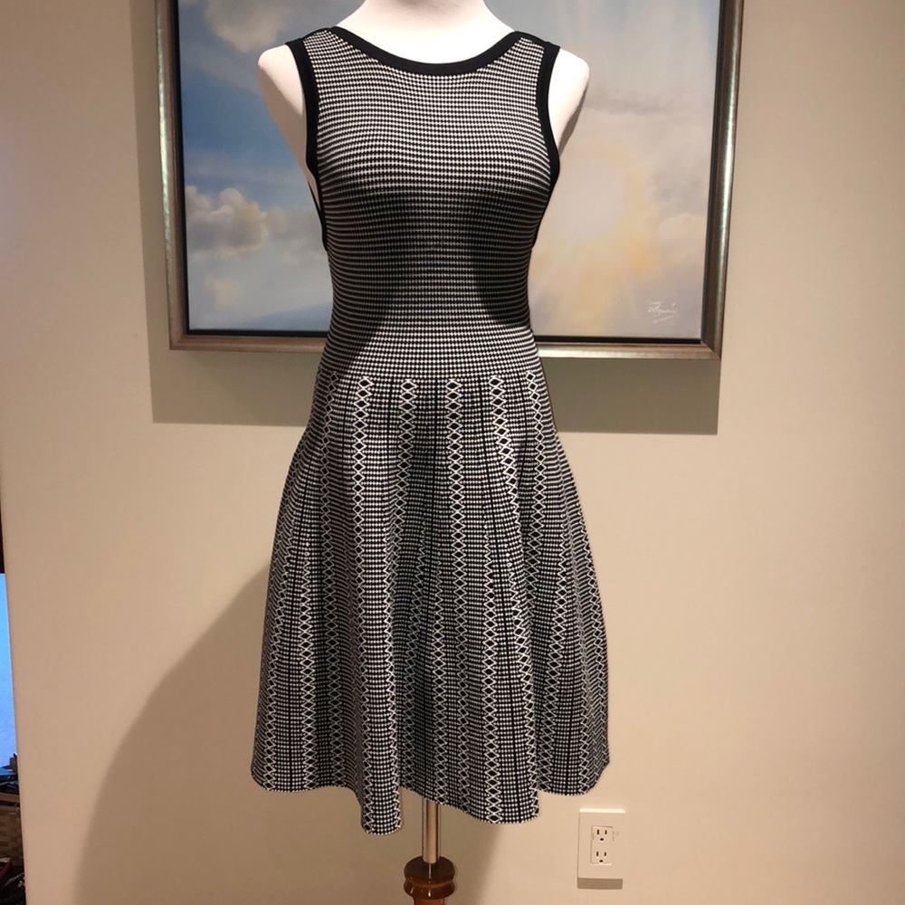 Brunch or Business black and white pattern dress!